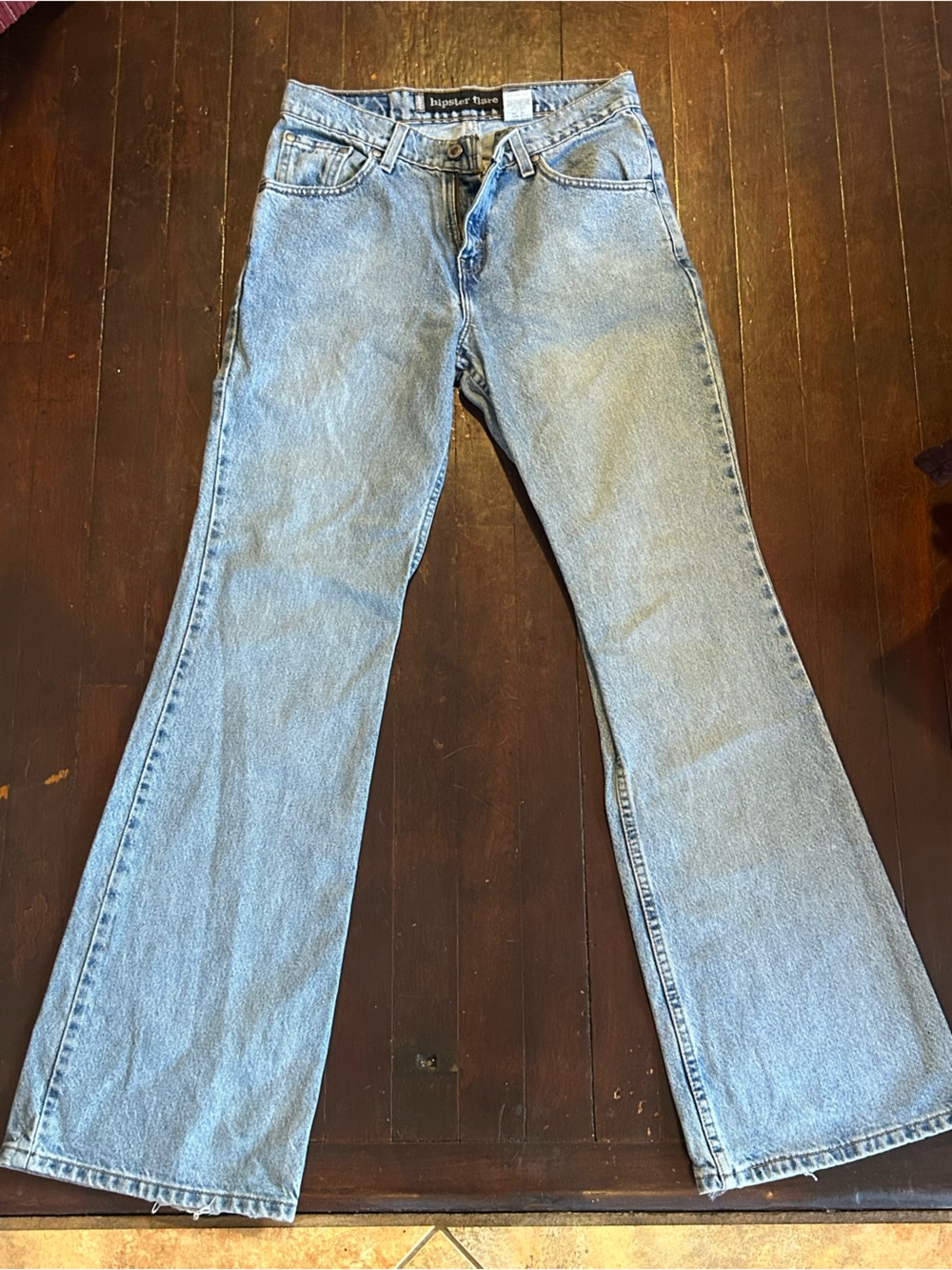 Hipster Flare Light Blue Women's Jeans - Retro Wide Leg
